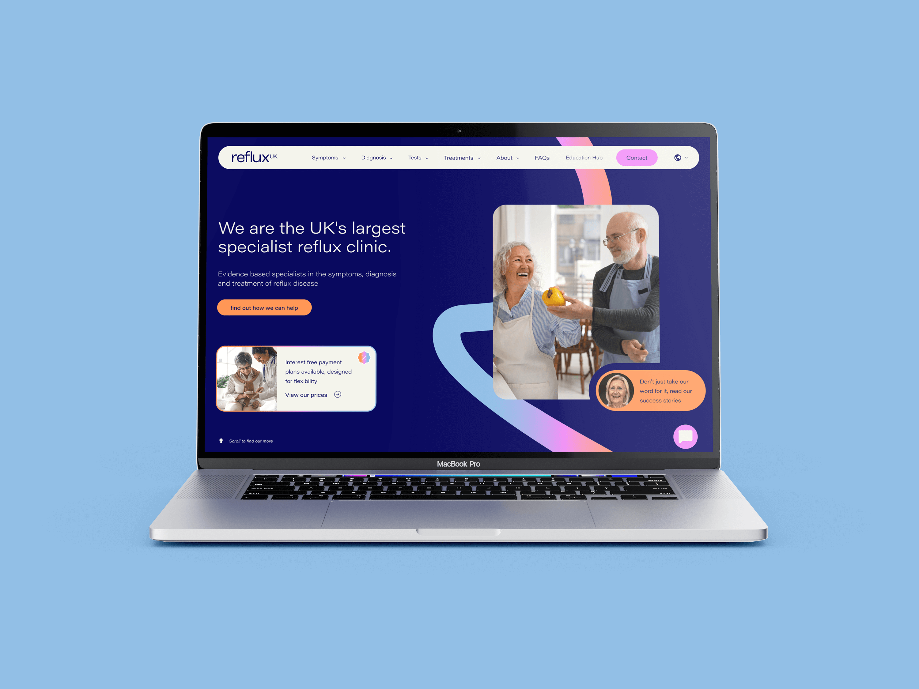 Reflux UK desktop example