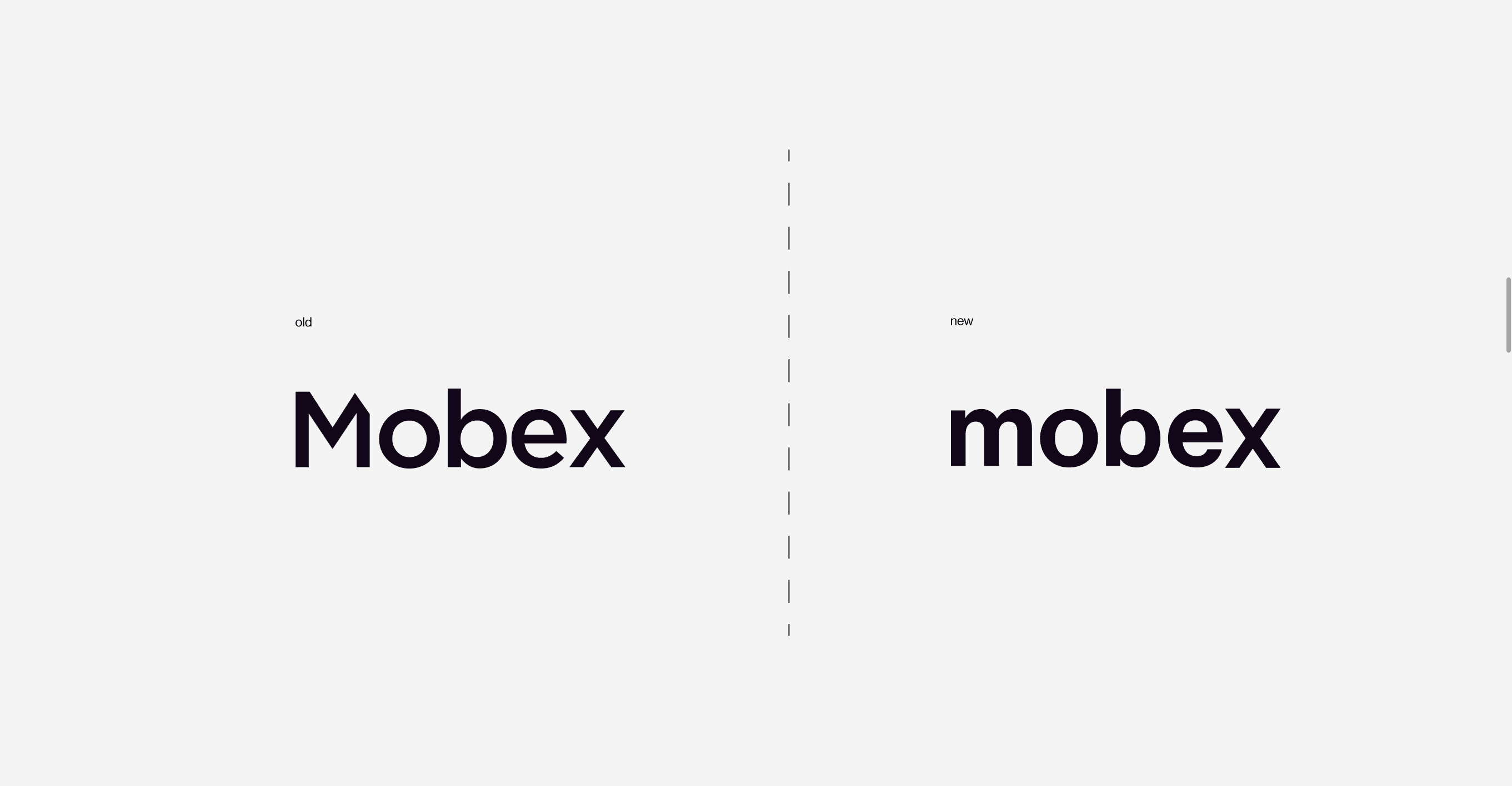 Comparison of Mobex old and new branding