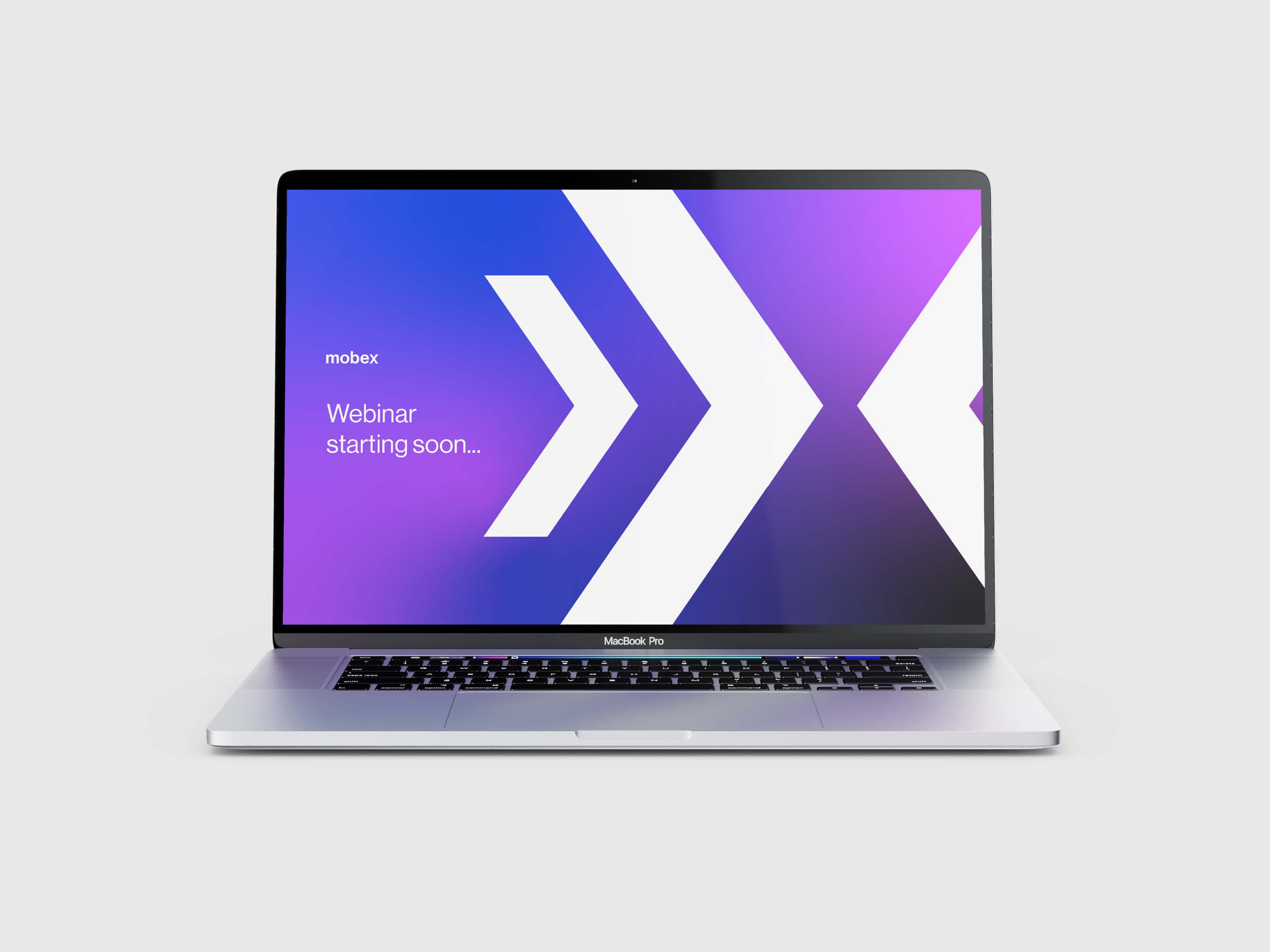Mobex webinar holding screen
